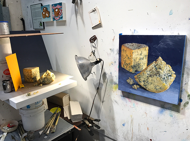 Animated Painting Progression of Arethusa Blue, original artwork by Mike Geno