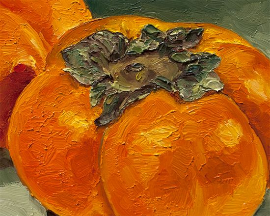 Additional Image of Persimmons, original artwork by Mike Geno