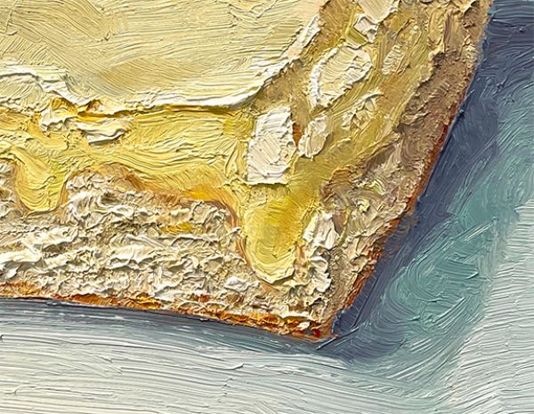 Detail View of Butter Cake, original artwork by Mike Geno
