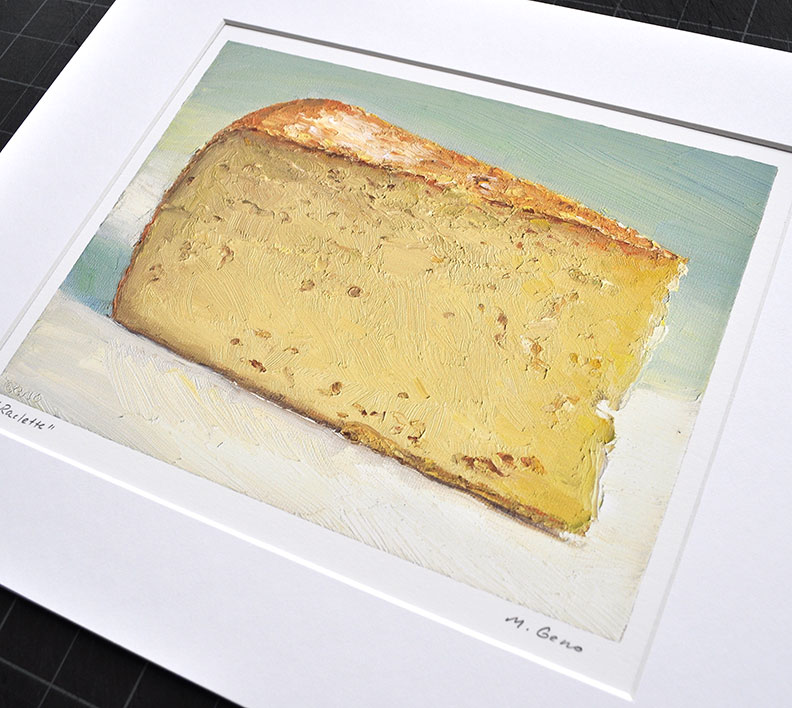 Montanella Raclette  cheese portrait print by Mike Geno