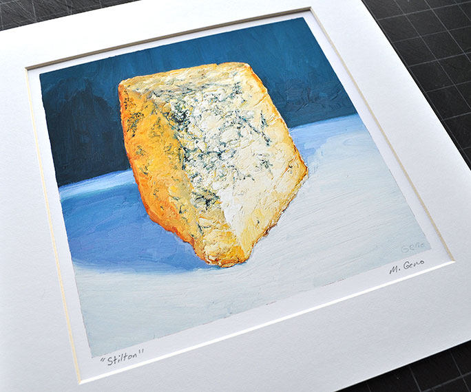 Stilton cheese art by Mike Geno