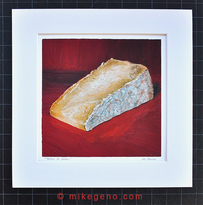 Testun di Capra cheese portrait painting by Mike Geno