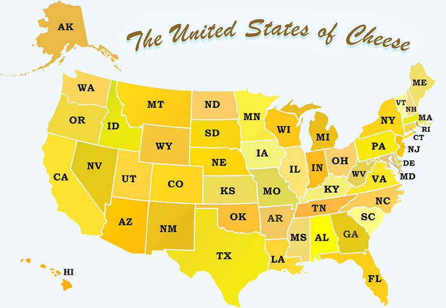 Cheese Portrait Map by Mike Geno