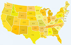 United States of Cheese map