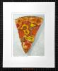 matted print of Steak, Pepperoni and Hot Peppers Slice