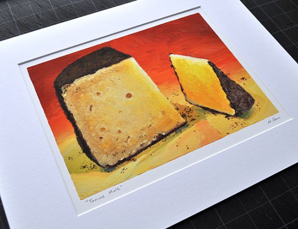 Image 2 of matted print of Tomme Mole, original artwork by Mike Geno