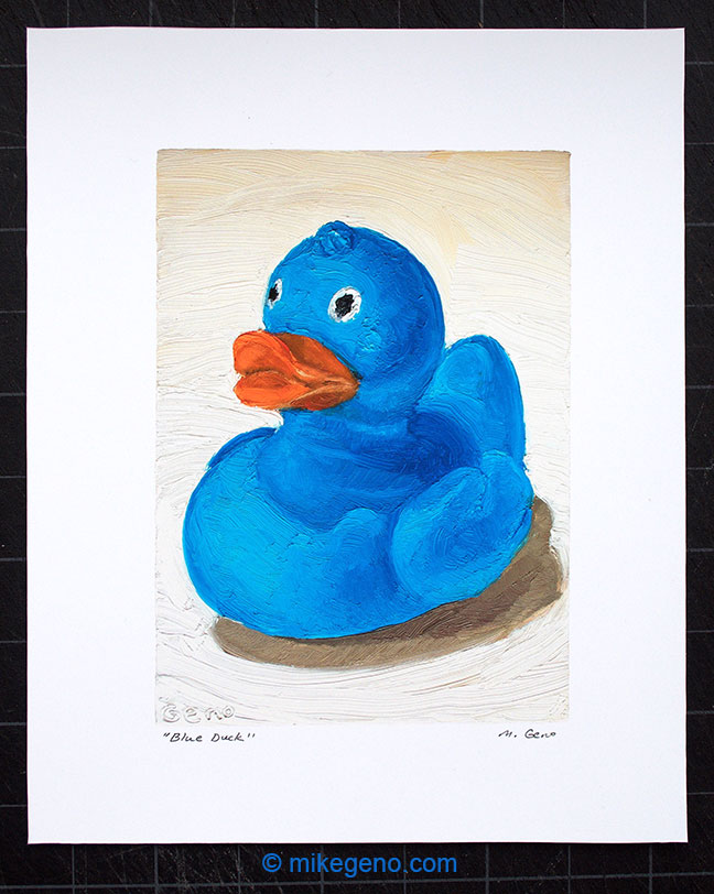 Blue Duck print, original artwork by Mike Geno