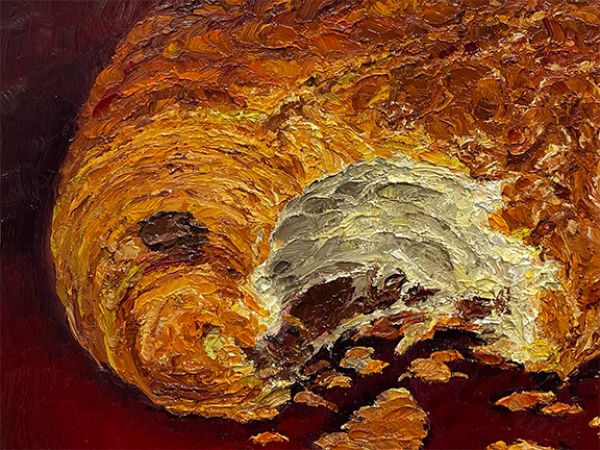 Additional Image of Chocolate Croissant, original artwork by Mike Geno