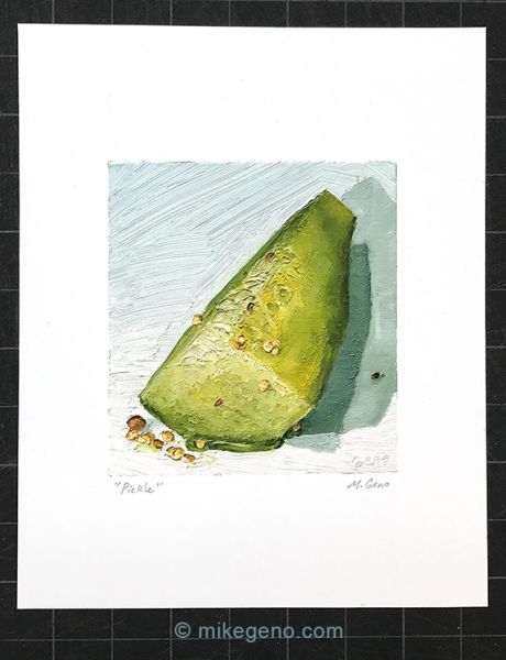 Pickle print, original artwork by Mike Geno